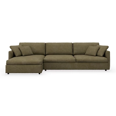 Angolo vänstervänd soffa med schäslong