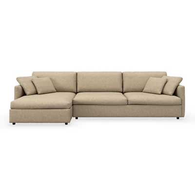 Angolo vänstervänd soffa med schäslong