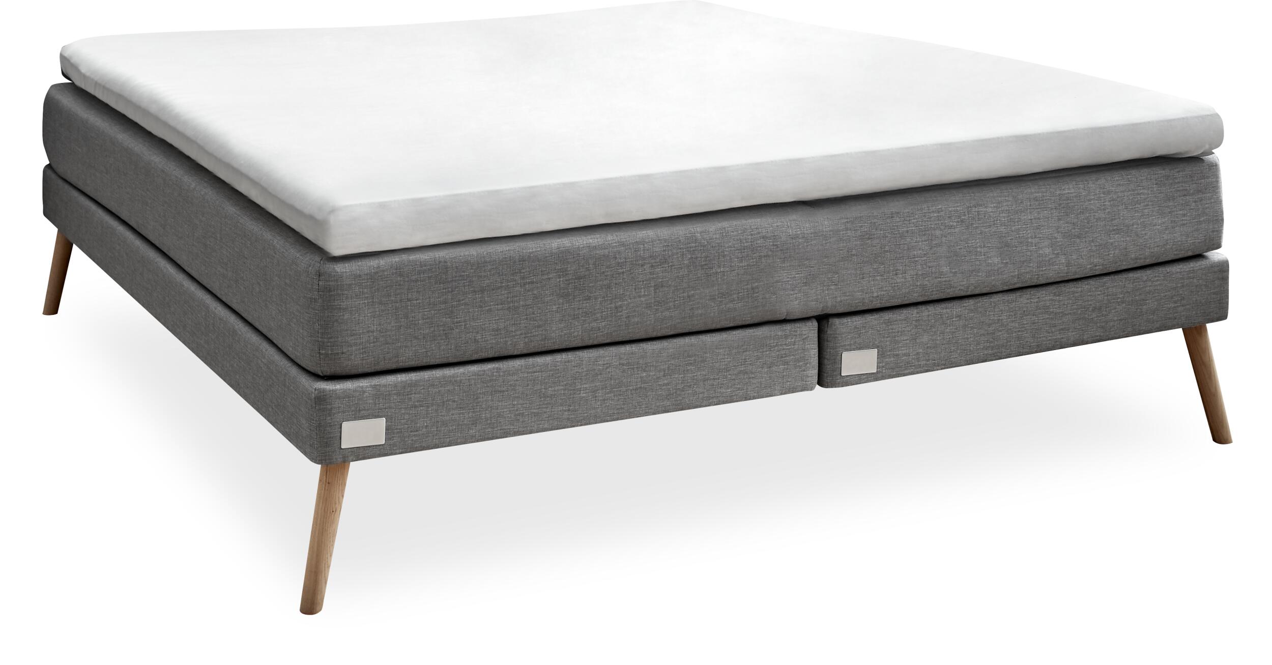 Nocturne Silver EF inkl. 4,5 cm Silver bäddmadrass, 180x200 cm kontinentalsäng