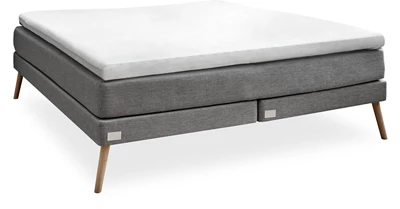 Nocturne Silver EF inkl. 4,5 cm Silver bäddmadrass, 180x200 cm kontinentalsäng