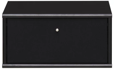 Mistral Classic Liten svart bokhylla med flik
