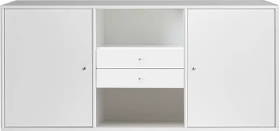 Mistral Classic Skänk med 2 luckor + 2 lådor vit