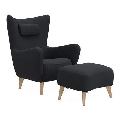 Elena fåtölj & fotpall