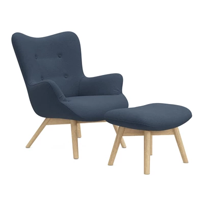 Firo fåtölj & fotpall