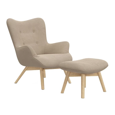 Firo fåtölj & fotpall