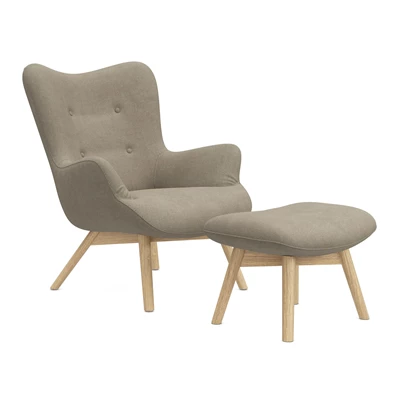 Firo fåtölj & fotpall