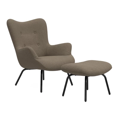 Firo fåtölj & fotpall