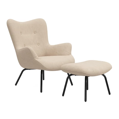 Firo fåtölj & fotpall