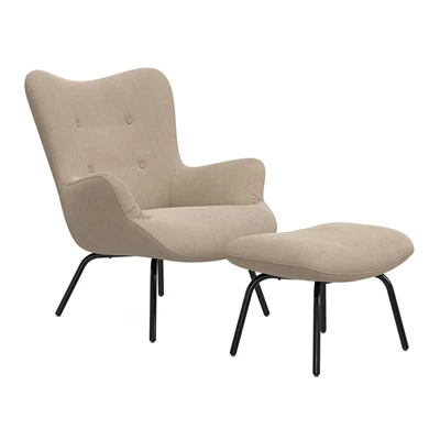 Firo fåtölj & fotpall