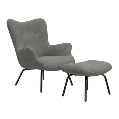 Firo fåtölj & fotpall