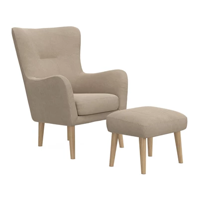 Lauge fåtölj & fotpall