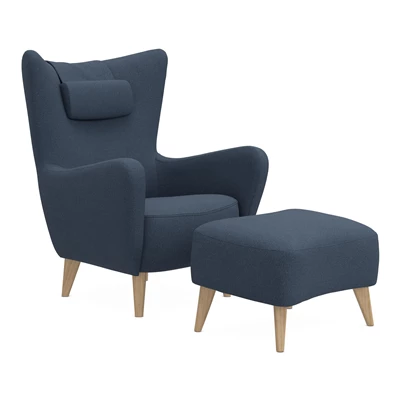 Elena fåtölj & fotpall