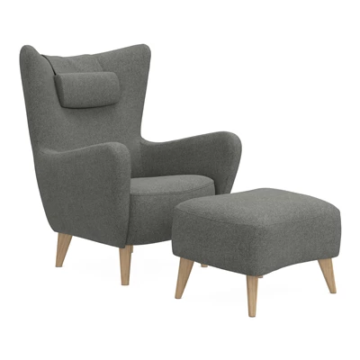 Elena fåtölj & fotpall