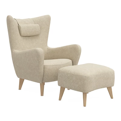 Elena fåtölj & fotpall