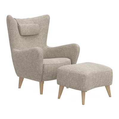 Elena fåtölj & fotpall