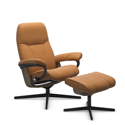 Stressless Consul S fåtölj & fotpall