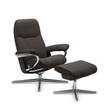 Stressless Consul S fåtölj & fotpall