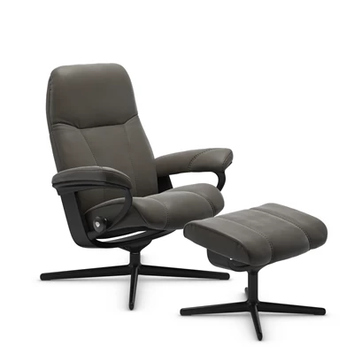 Stressless Consul S fåtölj & fotpall