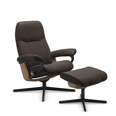 Stressless Consul L fåtölj & fotpall