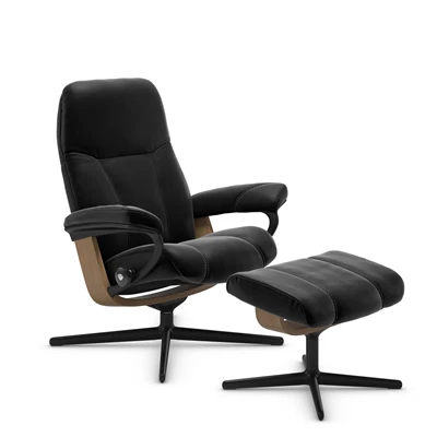 Stressless Consul L fåtölj & fotpall