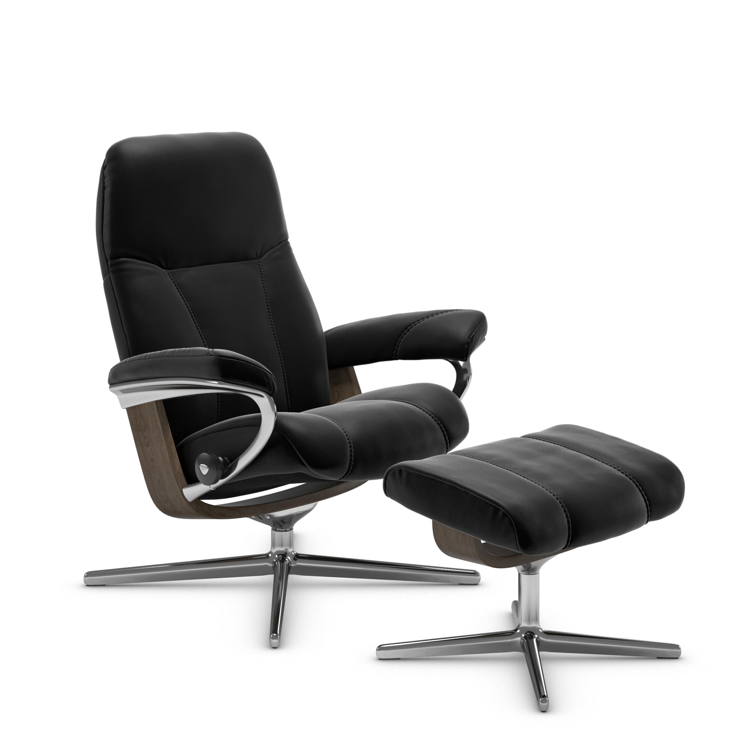 Stressless Consul L fåtölj & fotpall 