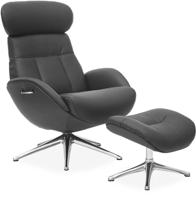 FlexLux Elegant fåtölj & fotpall
