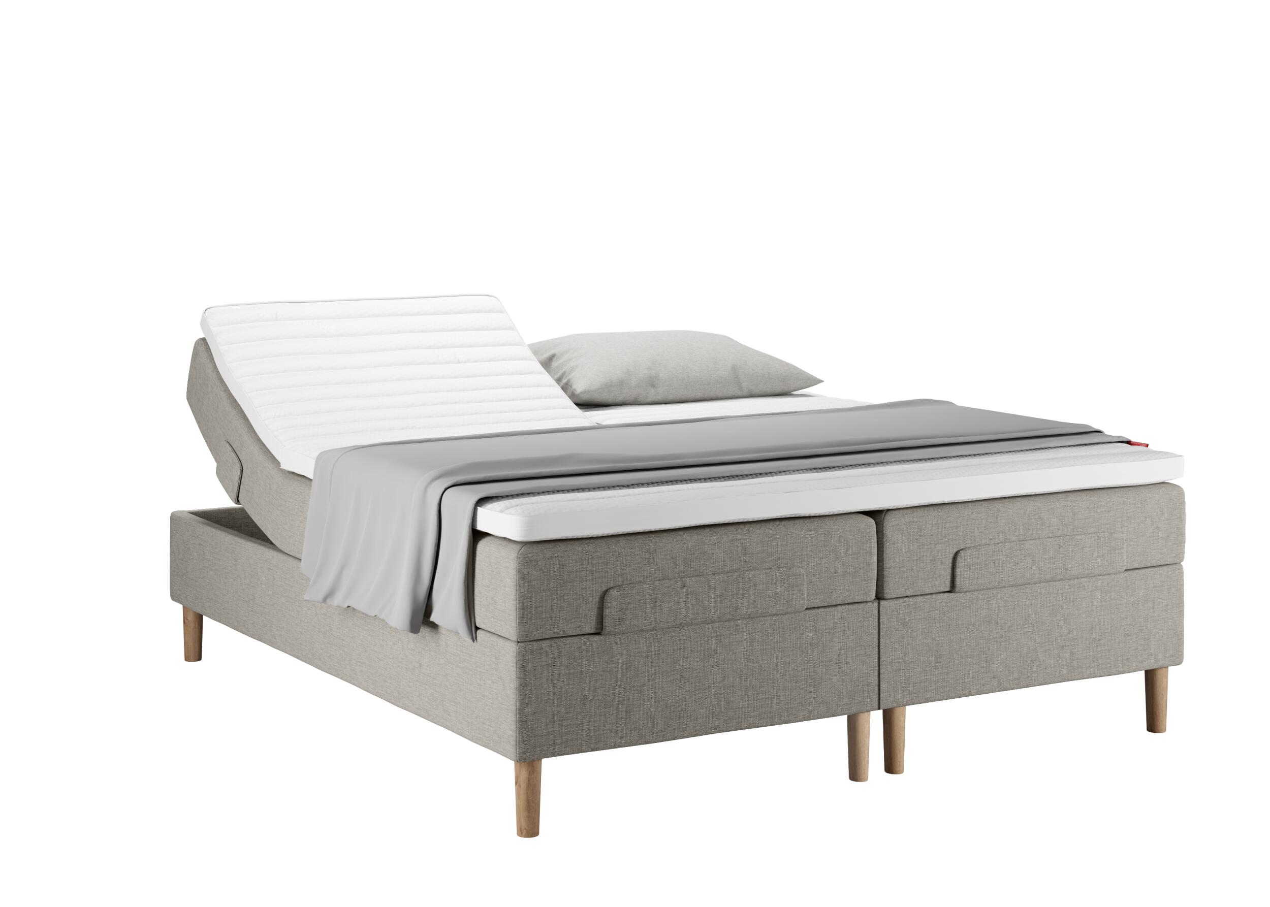 Wonderland 412 W6 inkl. delad bäddmadrass, 160 x 200 cm höj- och sänkbar säng