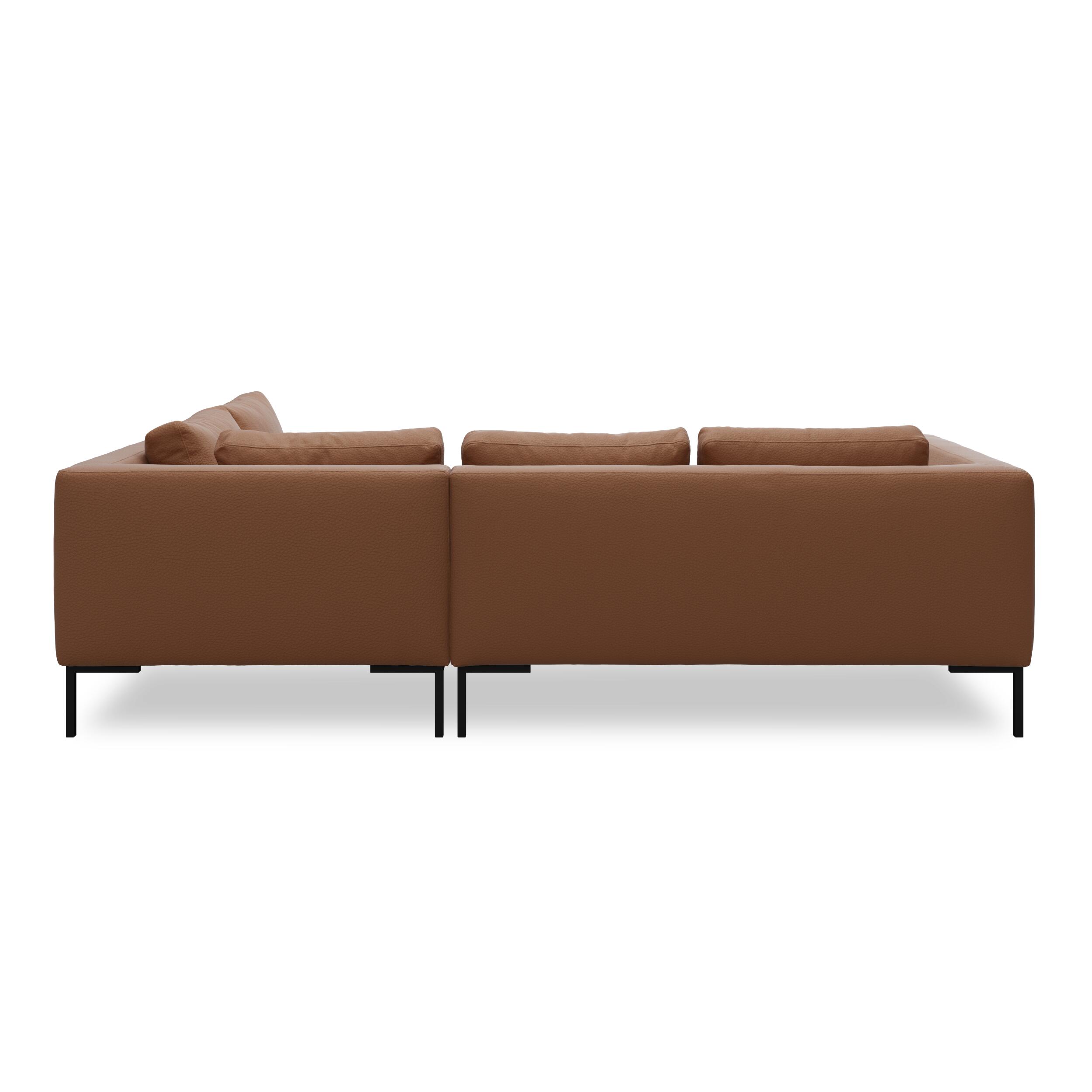 Nordskov högervänd hörnsoffa med puffavslutning 