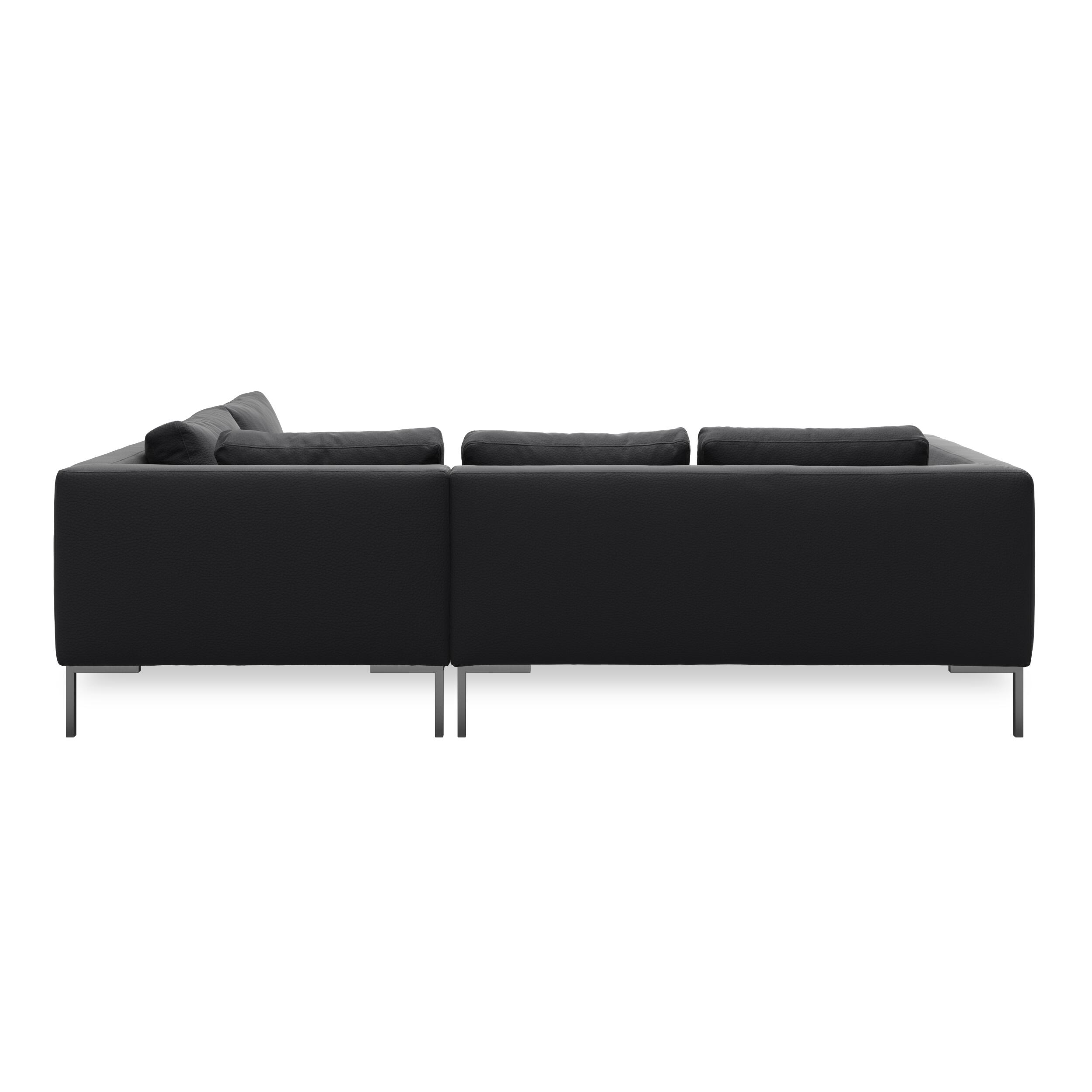 Nordskov högervänd hörnsoffa med puffavslutning 