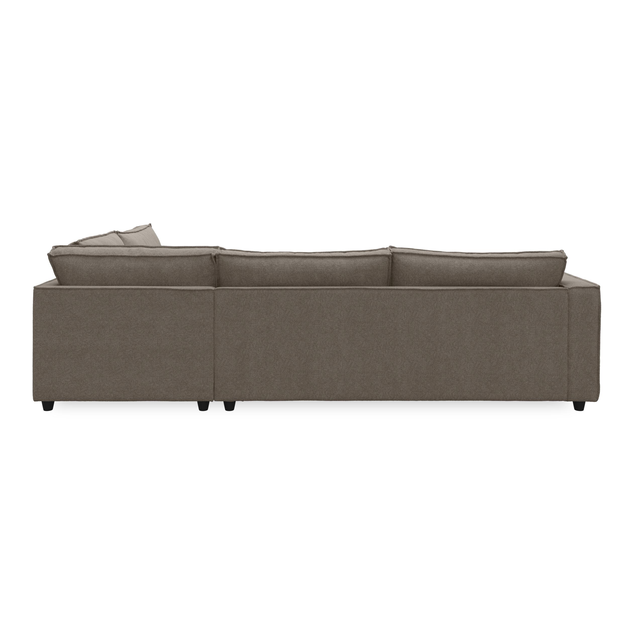 Agir högervänd hörnsoffa med puffavslutning 