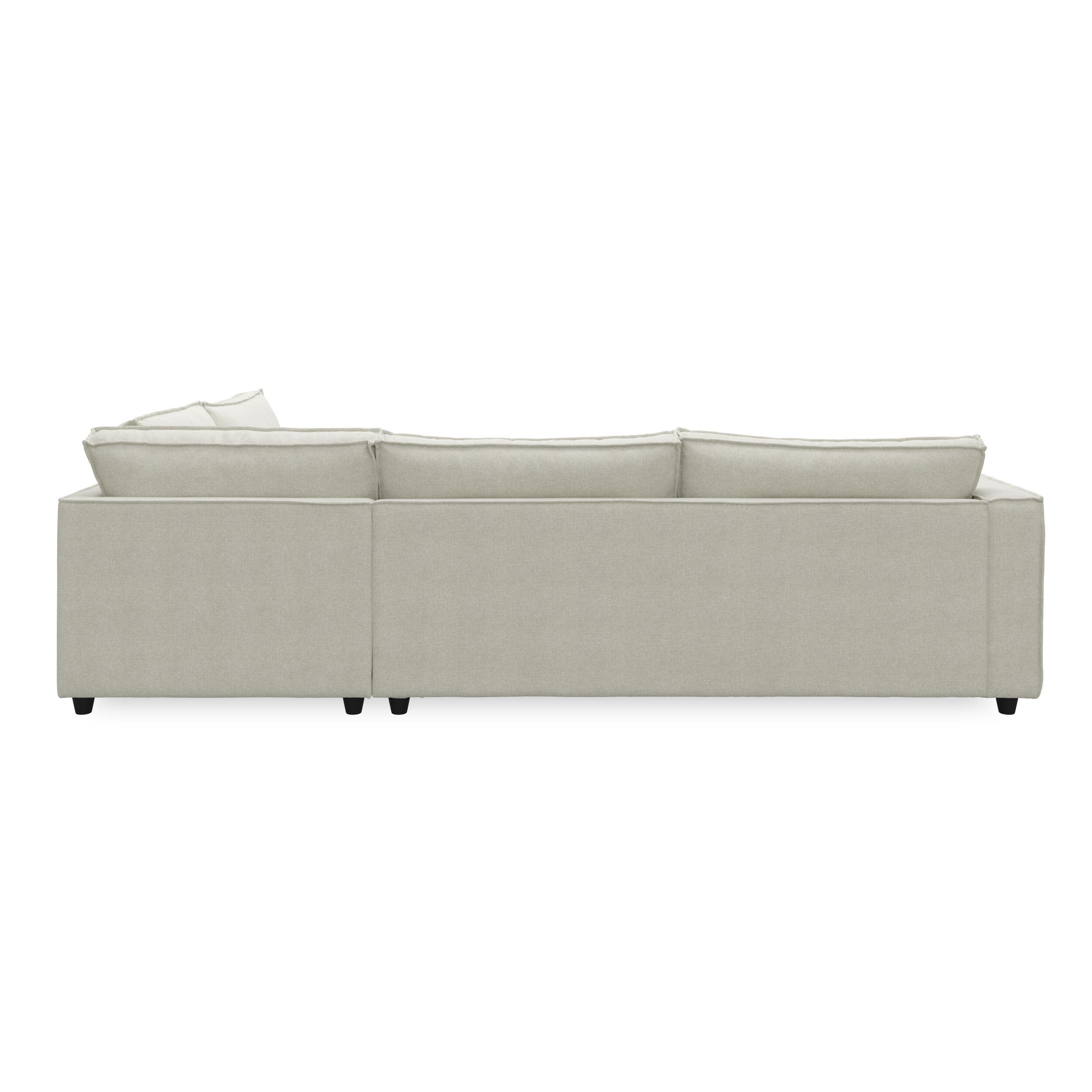 Agir högervänd hörnsoffa med puffavslutning 