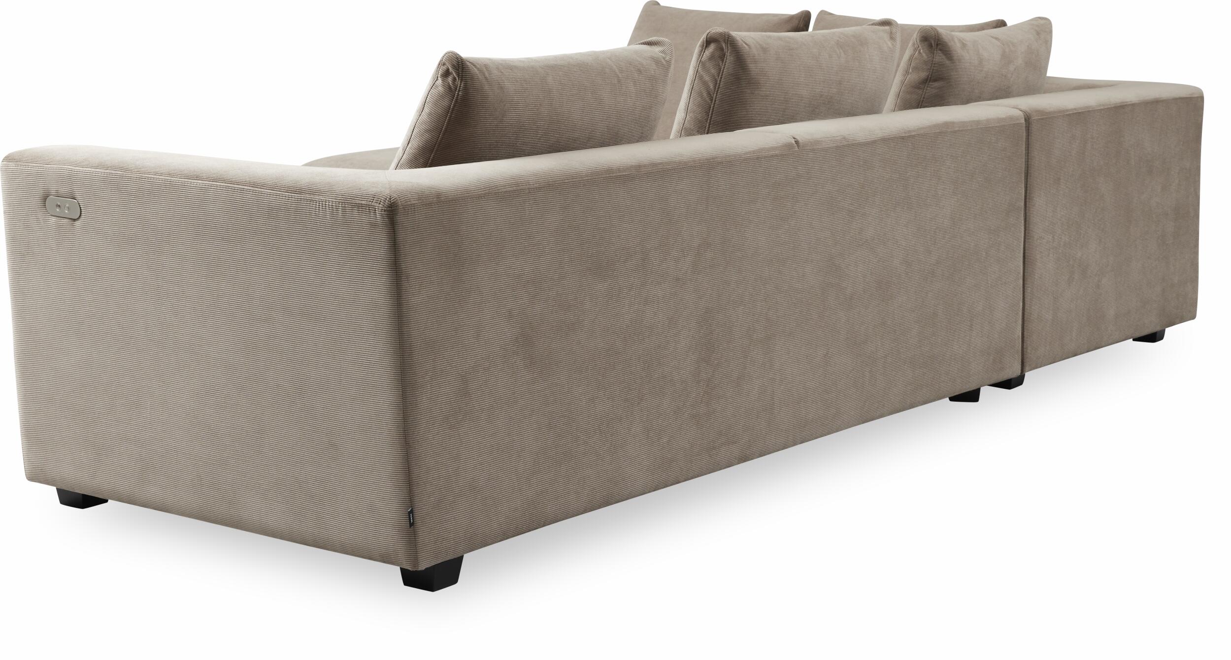 Solaro vänstervänd hörnsoffa med puffavslutning 