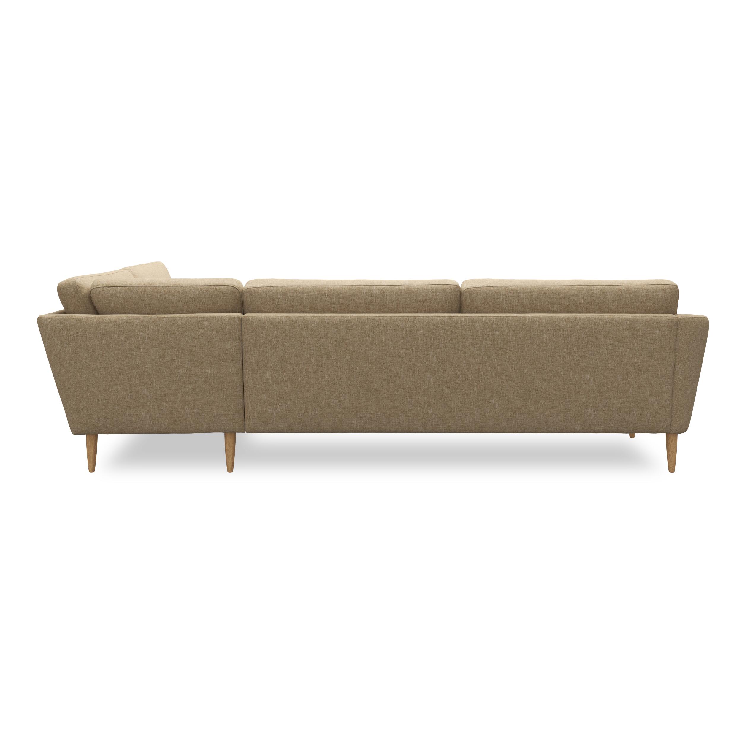 Timian högervänd hörnsoffa med puffavslutning 